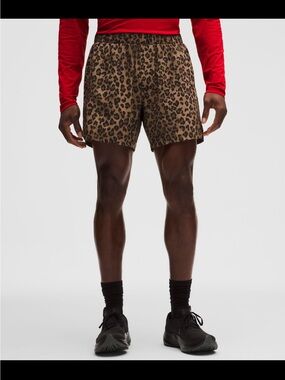 Lululemon Mile Marker Ripstop lined Men’s shorts Leopard XS Women S M NWT 6”